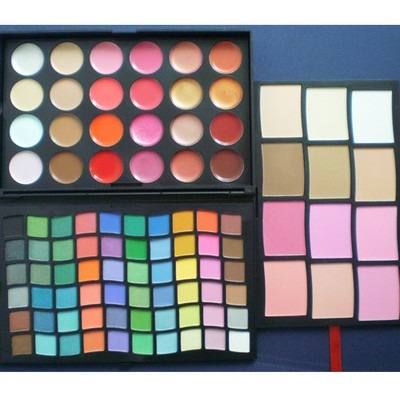 Paleta 60 cores 16 batons 6 blush